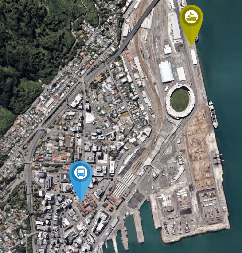 Map cruise Shuttle and Berth+